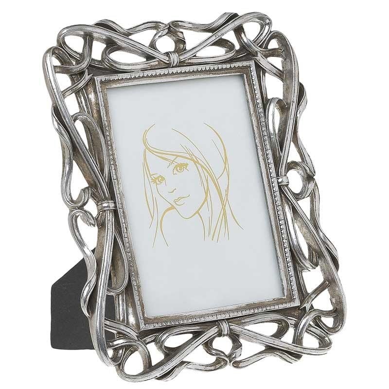 Rama foto din rasina, gri-argintiu, antichizat, 10 x 15 cm