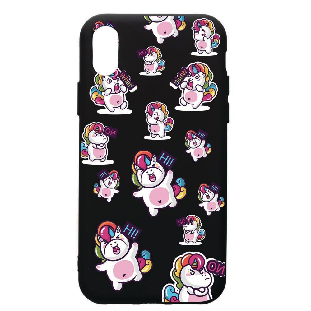 Husa de protectie Xiaomi Redmi 7A, Fat Unicorn, silicon, cu interiorul din material textil, protectie camera, PB80