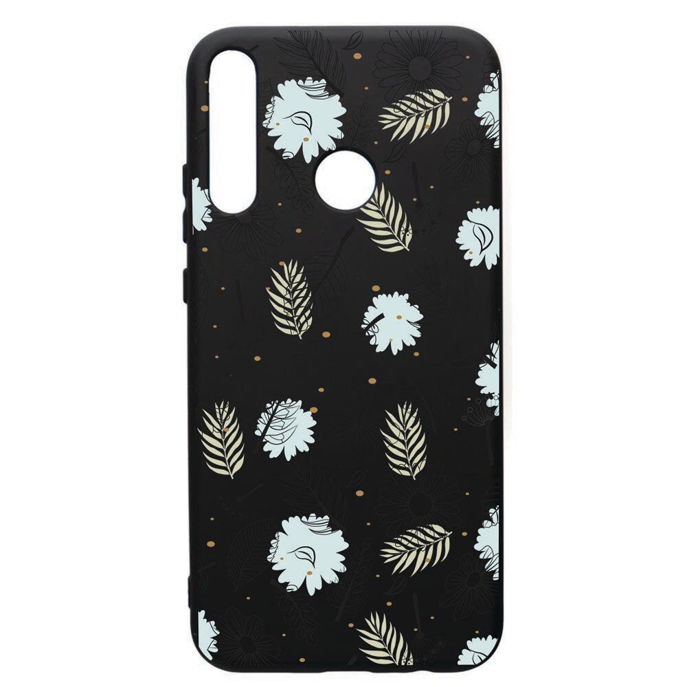 Husa de protectie Huawei P40 Lite E / Y7p, Flowers, silicon, cu interiorul din material textil, protectie camera, PB81