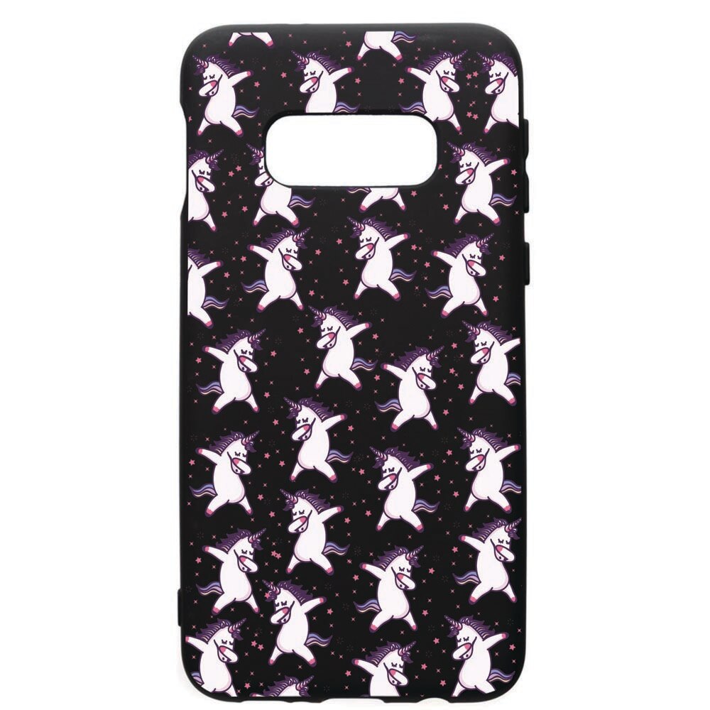 Husa de protectie Samsung Galaxy S10E, Unicorn, silicon, cu interiorul din material textil, protectie camera, PB73