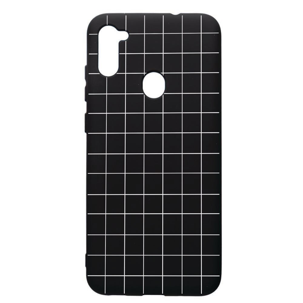 Husa de protectie Samsung Galaxy A11, Grid, silicon, cu interiorul din material textil, protectie camera, PB15