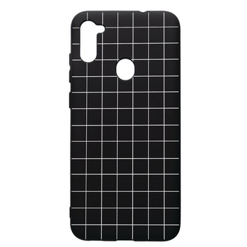 Husa de protectie Samsung Galaxy A11, Grid, silicon, cu interiorul din material textil, protectie camera, PB15 Husa de protectie Samsung Galaxy A11, Grid, silicon, cu interiorul din material textil, protectie camera, PB15