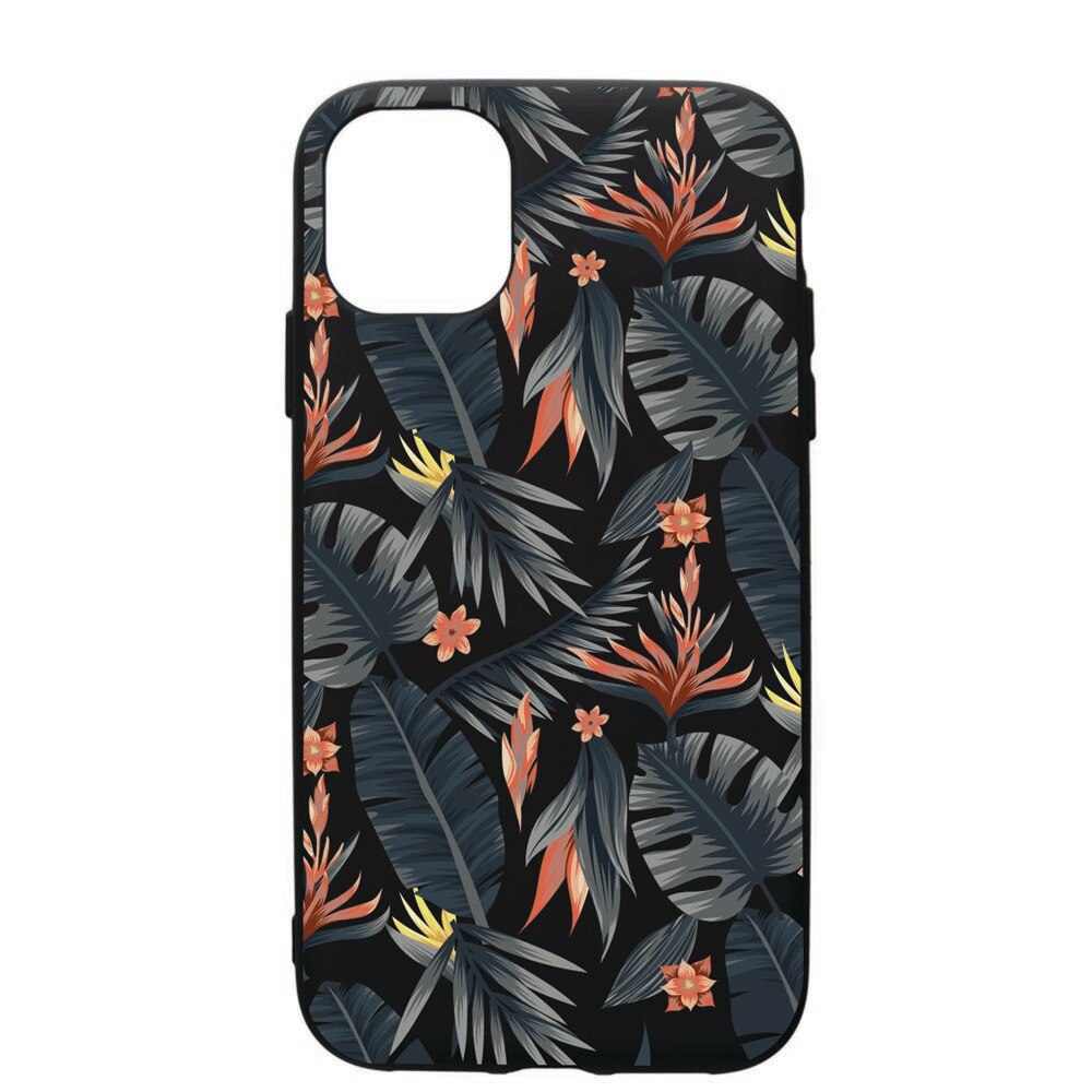 Husa de protectie Apple iPhone 12 Pro, Tropical Pattern, silicon, cu interiorul din material textil, protectie camera, PB88