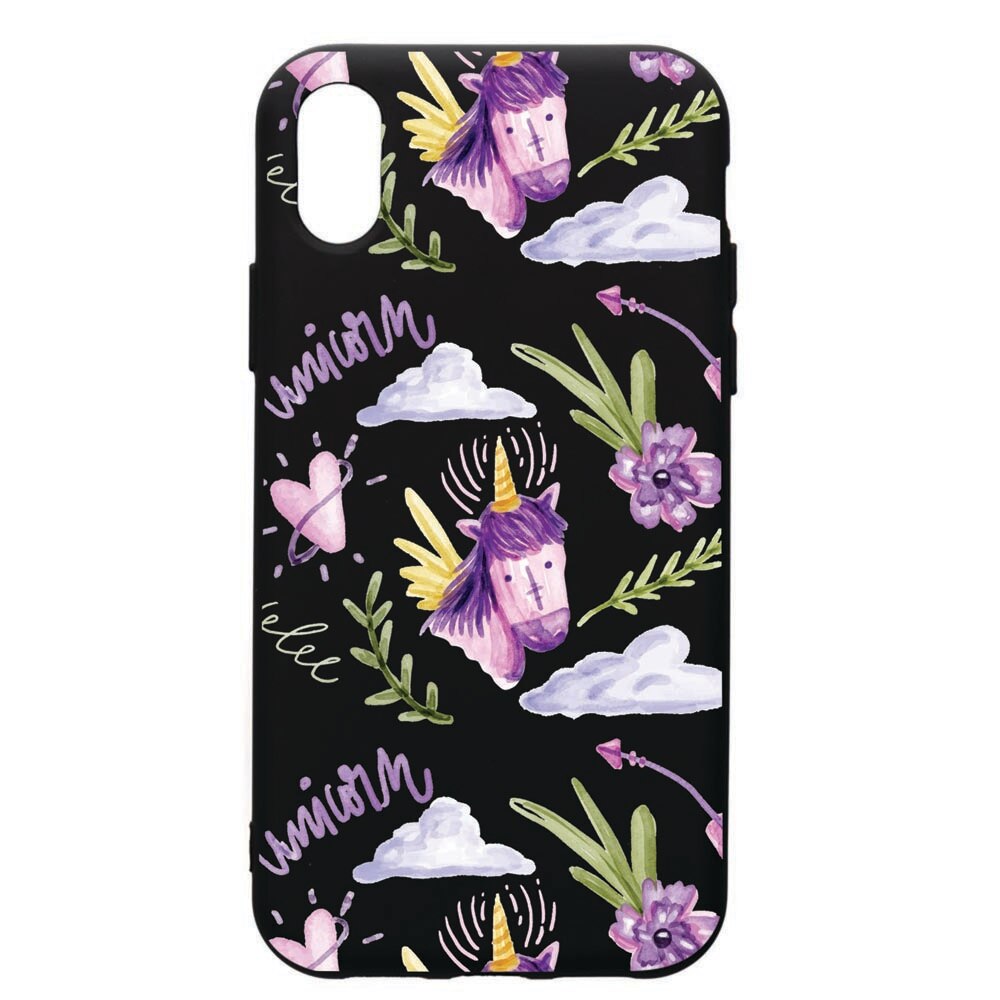 Husa de protectie Samsung Galaxy A01, Unicorn Pattern, silicon, cu interiorul din material textil, protectie camera, PB89