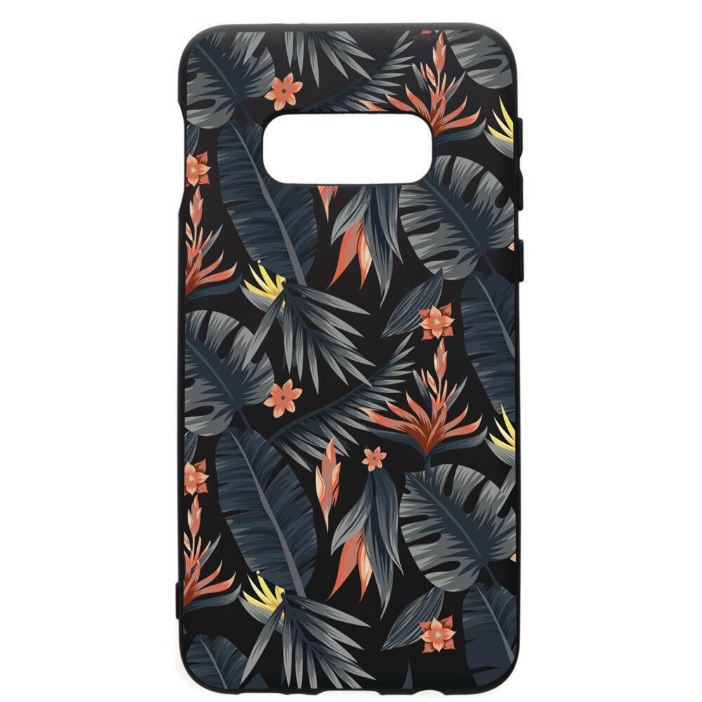 Husa de protectie Samsung Galaxy S10E, Tropical Pattern, silicon, cu interiorul din material textil, protectie camera, PB88