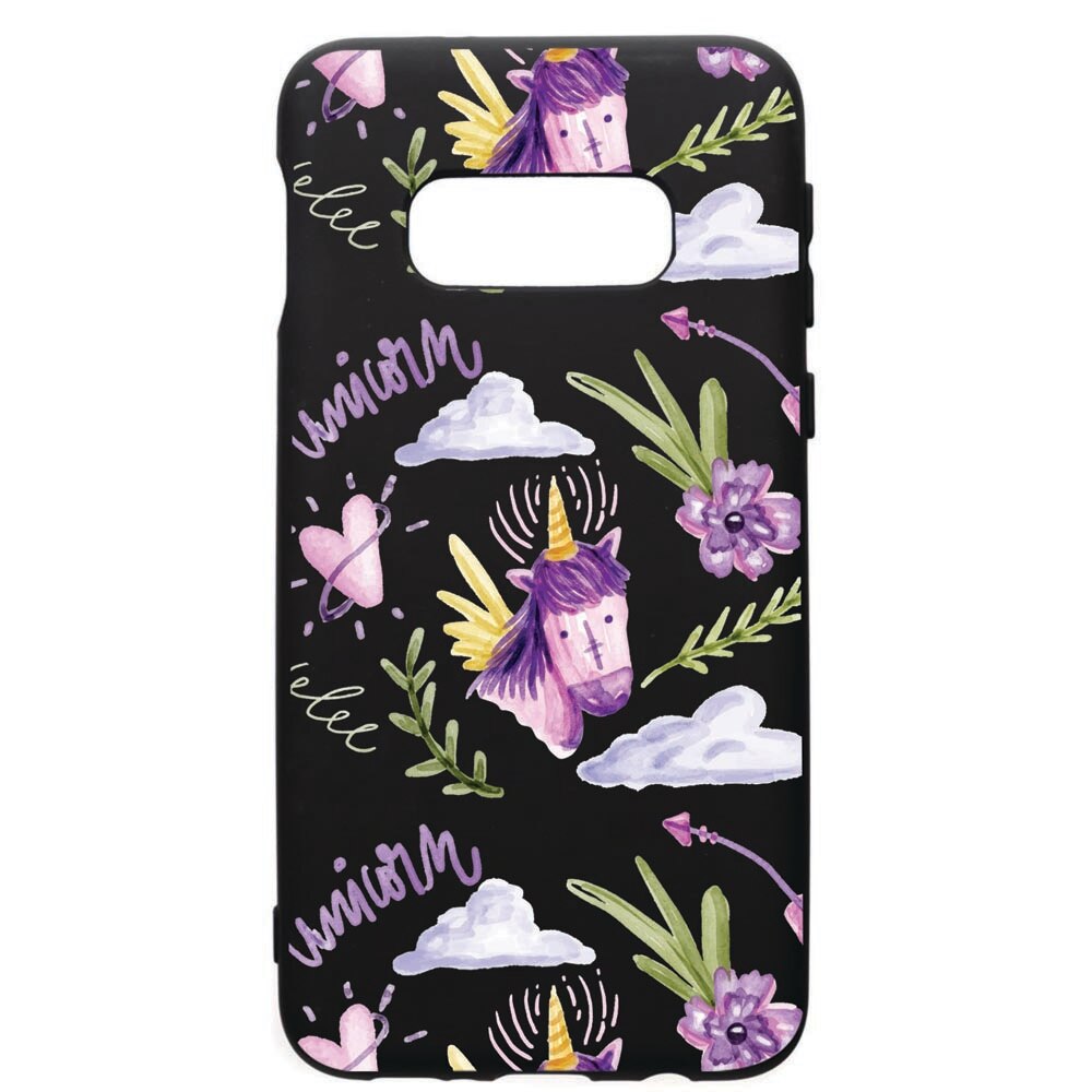 Husa de protectie Samsung Galaxy S10E, Unicorn Pattern, silicon, cu interiorul din material textil, protectie camera, PB89