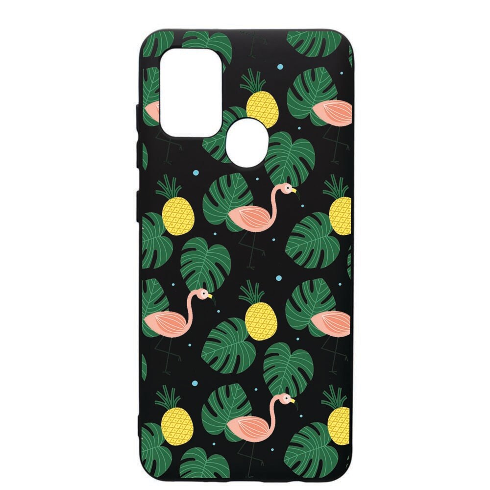 Husa de protectie Samsung Galaxy A21, Tropical, silicon, cu interiorul din material textil, protectie camera, PB93