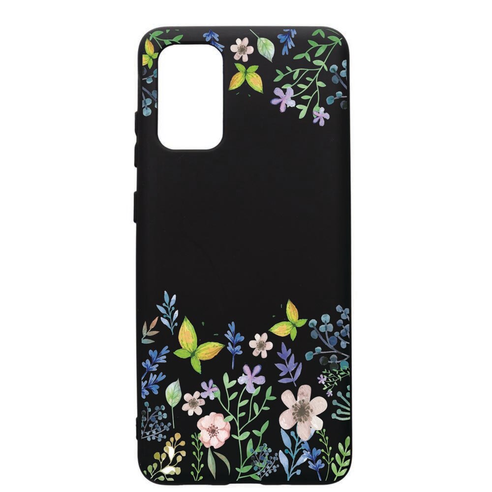 Husa de protectie Samsung Galaxy A71, Butterfly-Flowers, silicon, cu interiorul din material textil, protectie camera, PB95