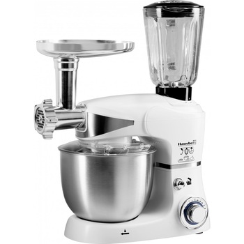 Robot de bucatarie multifunctional All-in-one Hausberg HB-7605AB, 1000 W, mixer/blender/tocat carne, Alb Robot de bucatarie multifunctional All-in-one Hausberg HB-7605AB, 1000 W, mixer/blender/tocat carne, Alb
