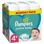 Pampers Active Baby Havi pelenkacsomag, 4+-os méret, 10-15 kg, 164 db