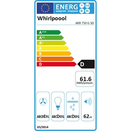 Hota incorporabila telescopica Whirlpool AKR750GSD, Capacitate absorbtie 304 m3/h, 1 motor, 3 trepte viteze, 60 cm, Argintiu