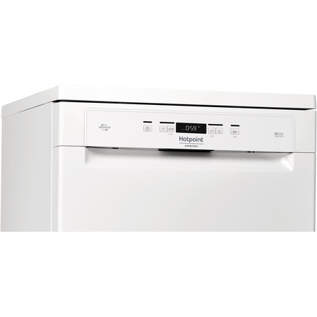 Masina de spalat vase Hotpoint HFC3C41CW, 14 seturi, 9 programe, Clasa C, Motor Inverter, Zone Wash 3D, Sistem ActiveDry, 60 cm, Alb