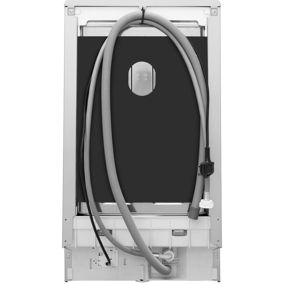 Masina de spalat vase Indesit DSFO3T224CS, 10 seturi, 9 programe, Clasa E, Tehnologie al 6-lea Simt, Sistem AquaStop, Display, 45 cm, Argintiu