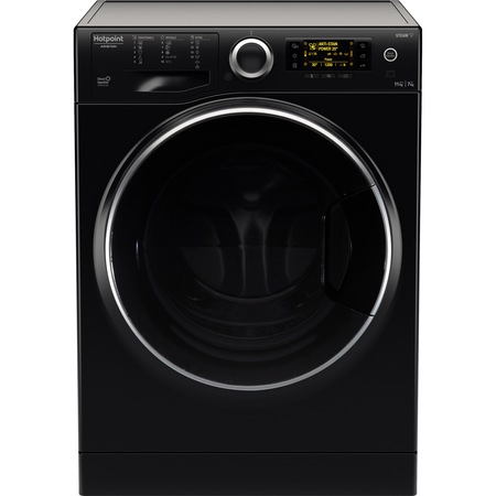 Masina de spalat rufe cu uscator Hotpoint RDD1175238KDVJEU, 11kg spalare, 7 kg uscare, 1600 rpm, Clasa D, Motor Inverter, Display LCD, Negru