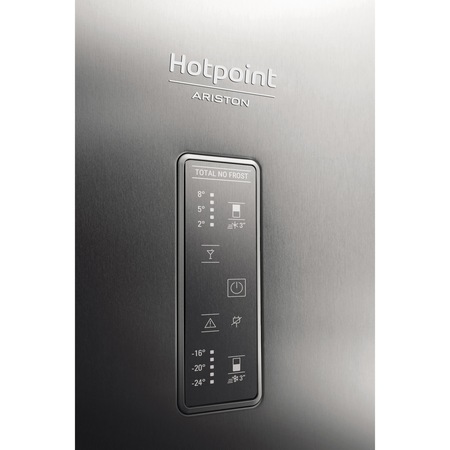 Combina frigorifica Hotpoint HA70BE72X, 444 l, Clasa A++, Full No Frost, Fresh zone, Fast cooling, Fast freezing, H 195.5 cm, Inox