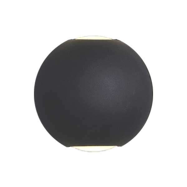 Aplica LED Perete, Optonica, 6W(44W), 110 mm, IP54, Rotund, Lumina Naturala, Negru