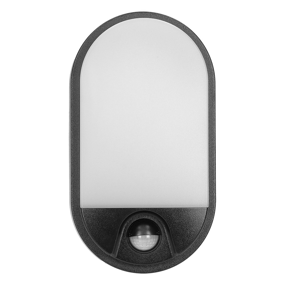 Aplica de gradina ORNO NEFRYT OR-OP-6110BLPMR4, 10W, LED SMD, senzor de miscare si crepuscular, detectie 140°, 850lm, IP54, 4000K, negru/alb