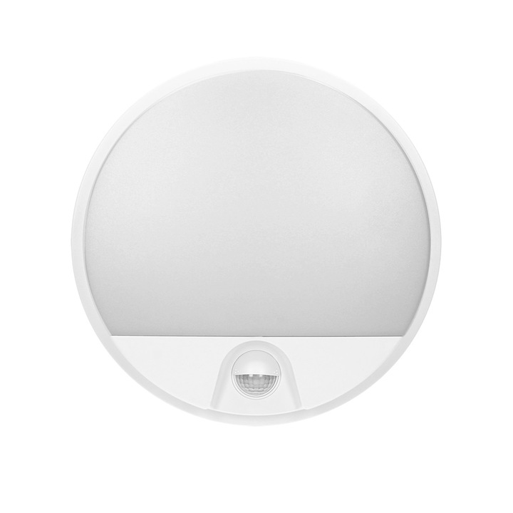 Aplica de gradina ORNO AGAT OR-OP-6112WLPMR4, 15W, LED SMD, senzor de miscare si crepuscular, detectie 140°, 1200lm, IP54, 4000K, alb