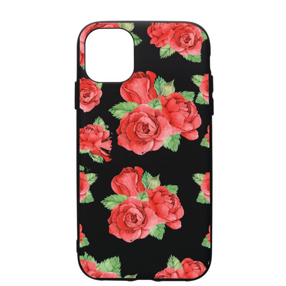 Husa de protectie Apple iPhone 11 Pro Max, Rose, silicon, cu interiorul din material textil, protectie camera, PB97