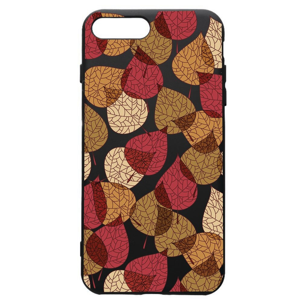 Husa de protectie Apple iPhone 8 Plus / iPhone 7 Plus, Feathers, silicon, cu interiorul din material textil, protectie camera, PB98