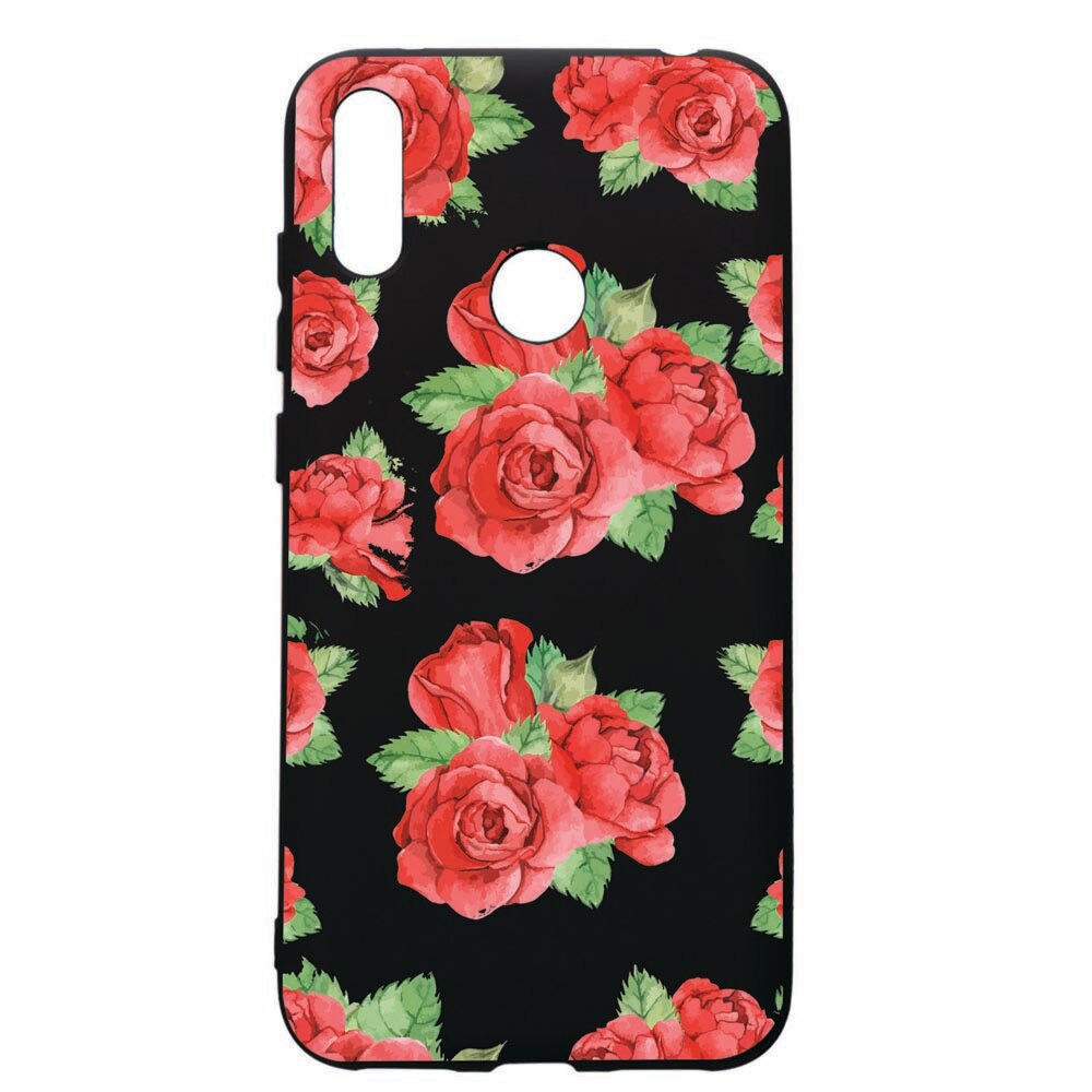 Husa de protectie Huawei Y7 2019, Rose, silicon, cu interiorul din material textil, protectie camera, PB97