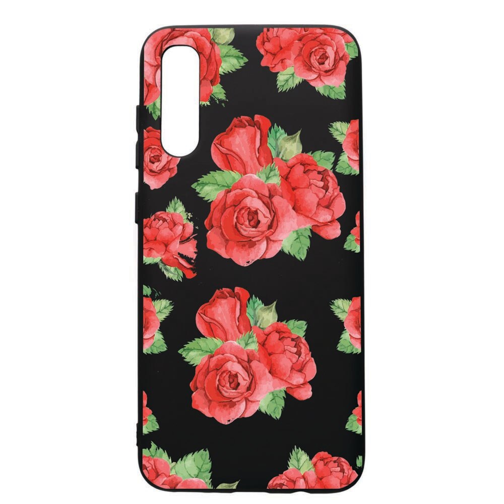Husa de protectie Samsung Galaxy A50, Rose, silicon, cu interiorul din material textil, protectie camera, PB97