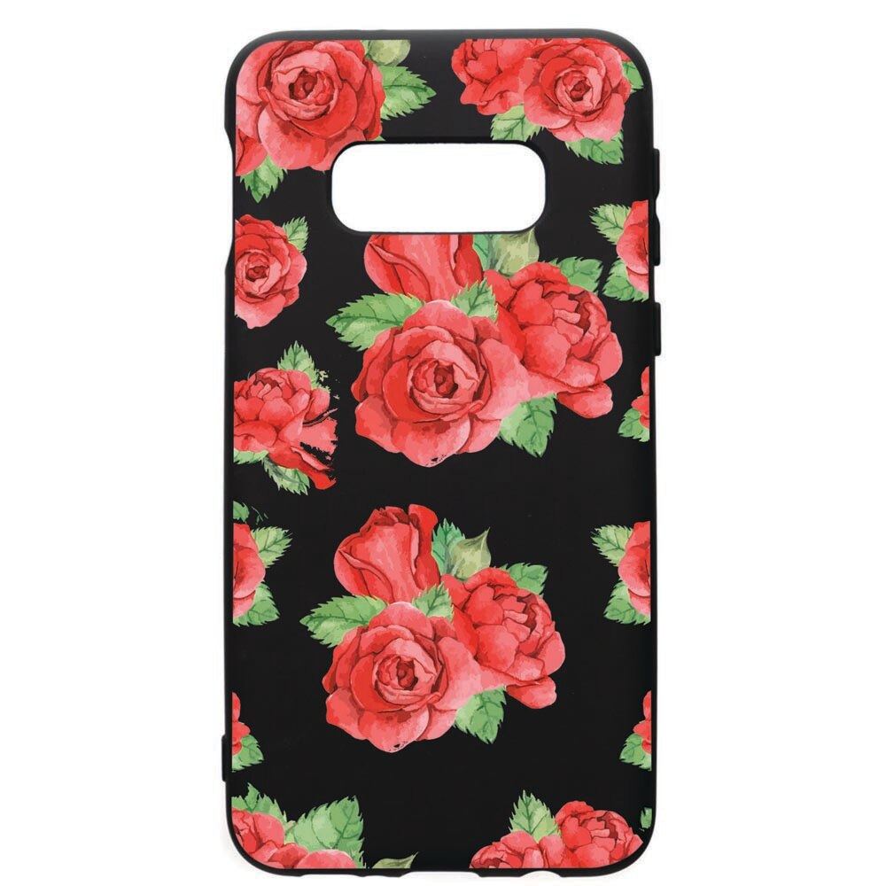Husa de protectie Samsung Galaxy S10E, Rose, silicon, cu interiorul din material textil, protectie camera, PB97