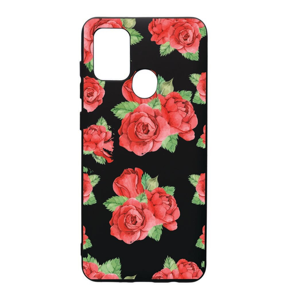 Husa de protectie Samsung Galaxy A21, Rose, silicon, cu interiorul din material textil, protectie camera, PB97