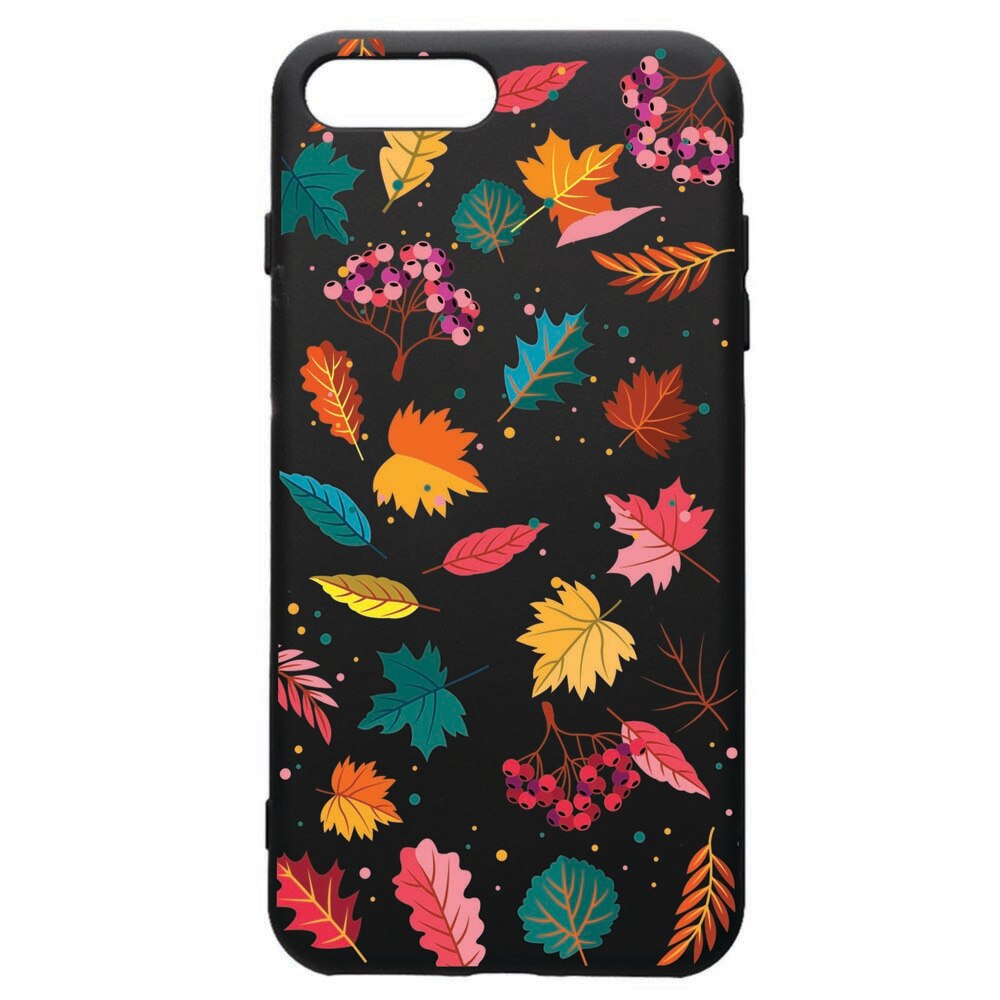Husa de protectie Apple iPhone 8 Plus / iPhone 7 Plus, Feathers, silicon, cu interiorul din material textil, protectie camera, PB99