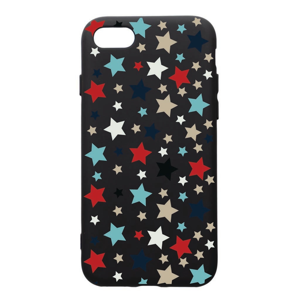 Husa de protectie Apple iPhone SE 2 / iPhone 8 / iPhone 7, Star, silicon, cu interiorul din material textil, protectie camera, PB146