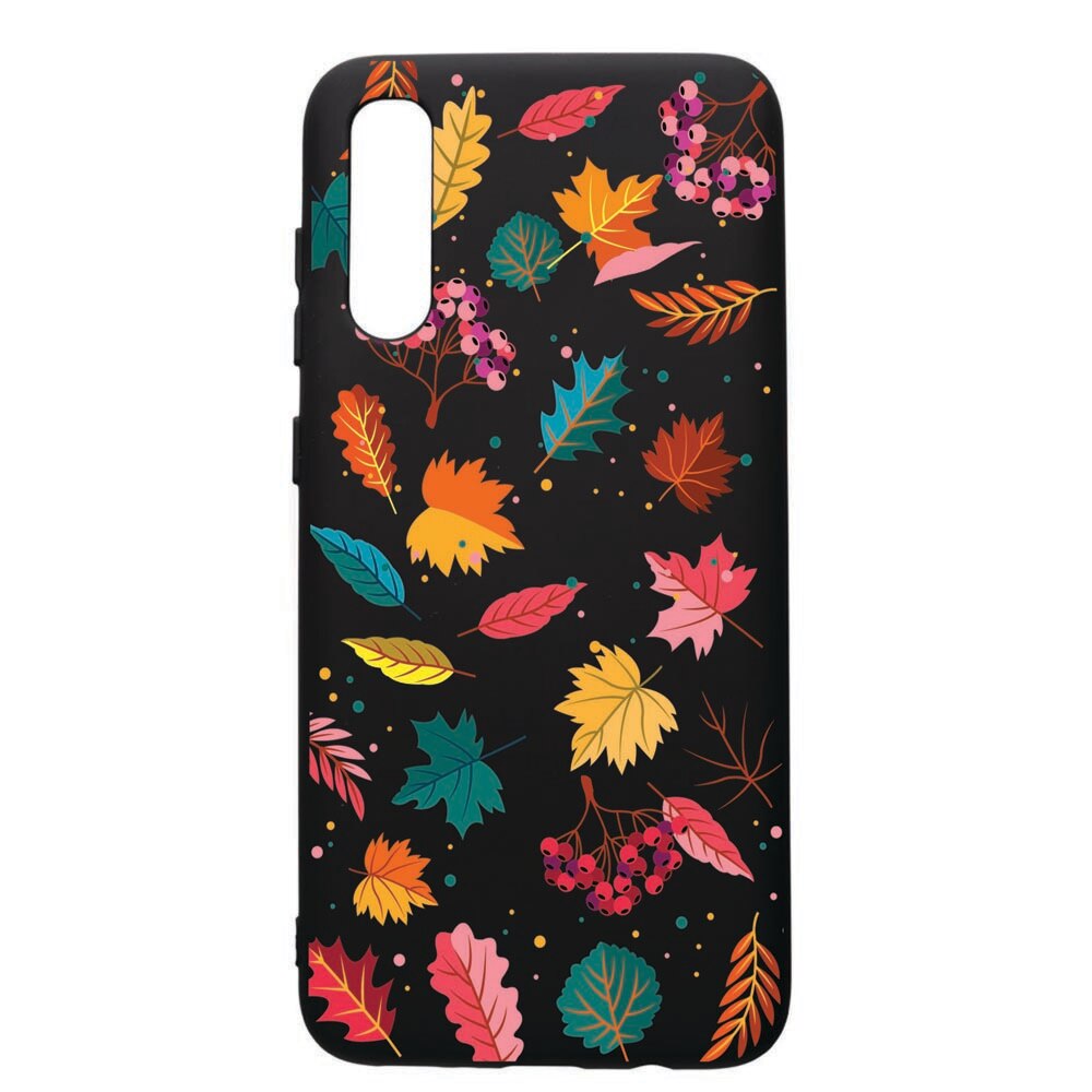 Husa de protectie Samsung Galaxy A50, Feathers, silicon, cu interiorul din material textil, protectie camera, PB99