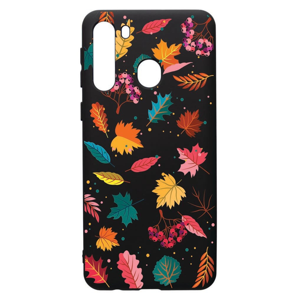 Husa de protectie Samsung Galaxy A21S, Feathers, silicon, cu interiorul din material textil, protectie camera, PB99