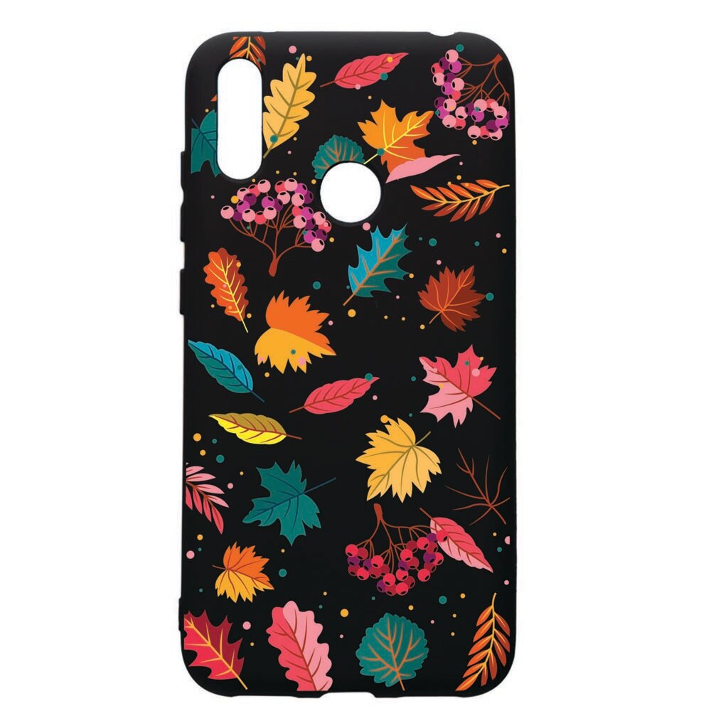 Husa de protectie Huawei Y7 2019, Feathers, silicon, cu interiorul din material textil, protectie camera, PB99