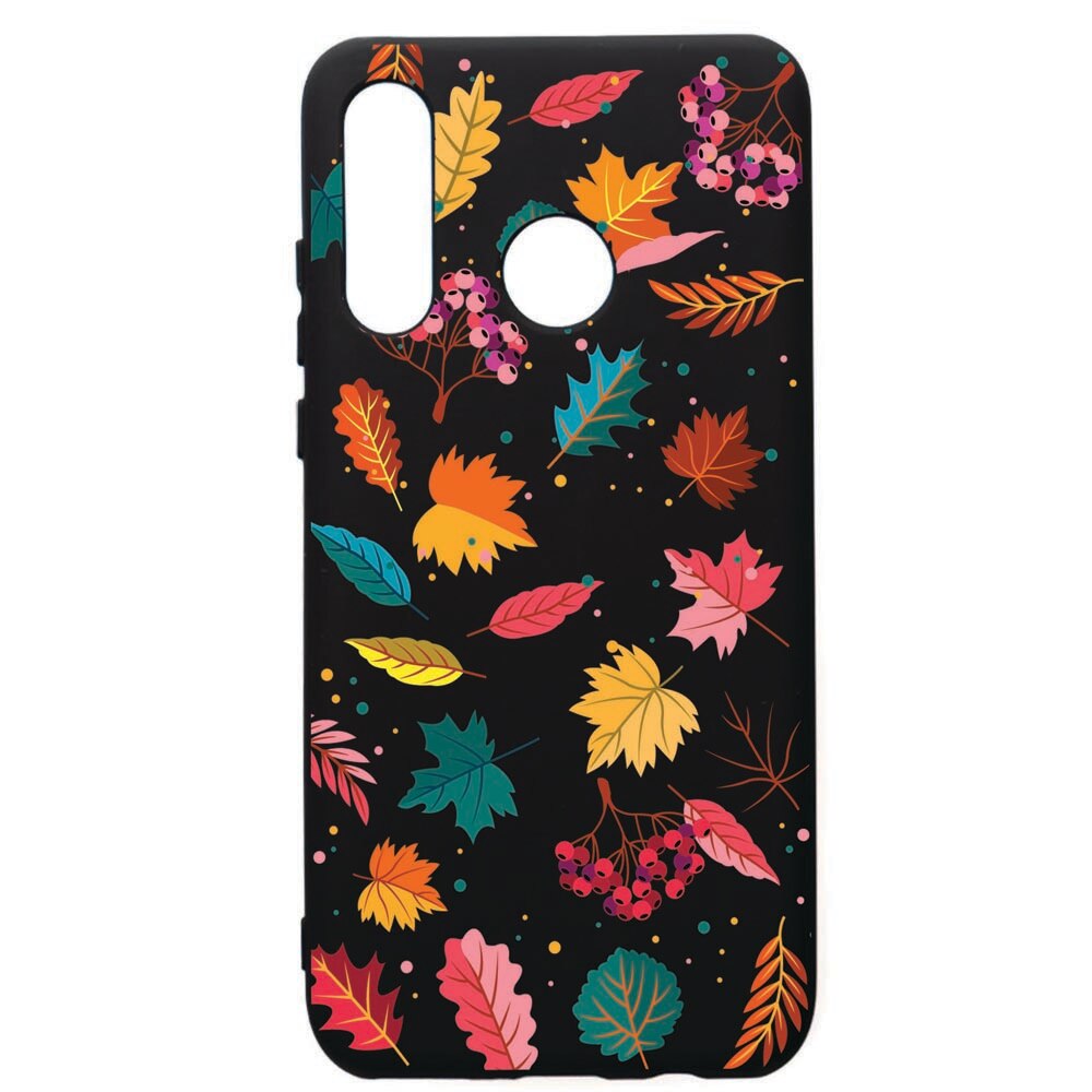 Husa de protectie Huawei P30 Lite, Feathers, silicon, cu interiorul din material textil, protectie camera, PB99