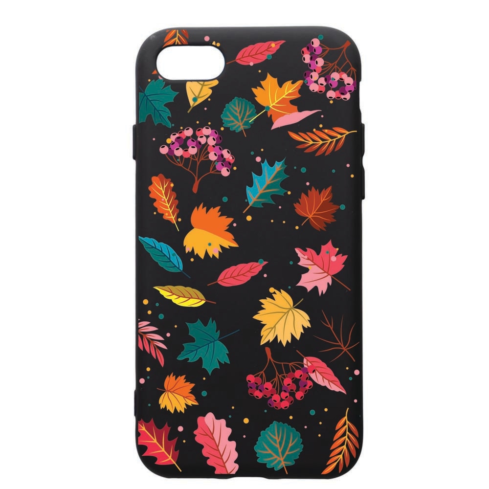 Husa de protectie Apple iPhone SE 2 / iPhone 8 / iPhone 7, Feathers, silicon, cu interiorul din material textil, protectie camera, PB99