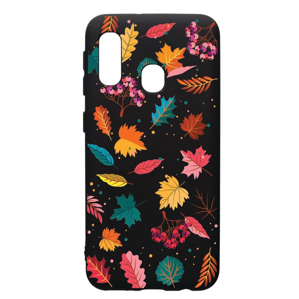 Husa de protectie Samsung Galaxy A20E, Feathers, silicon, cu interiorul din material textil, protectie camera, PB99