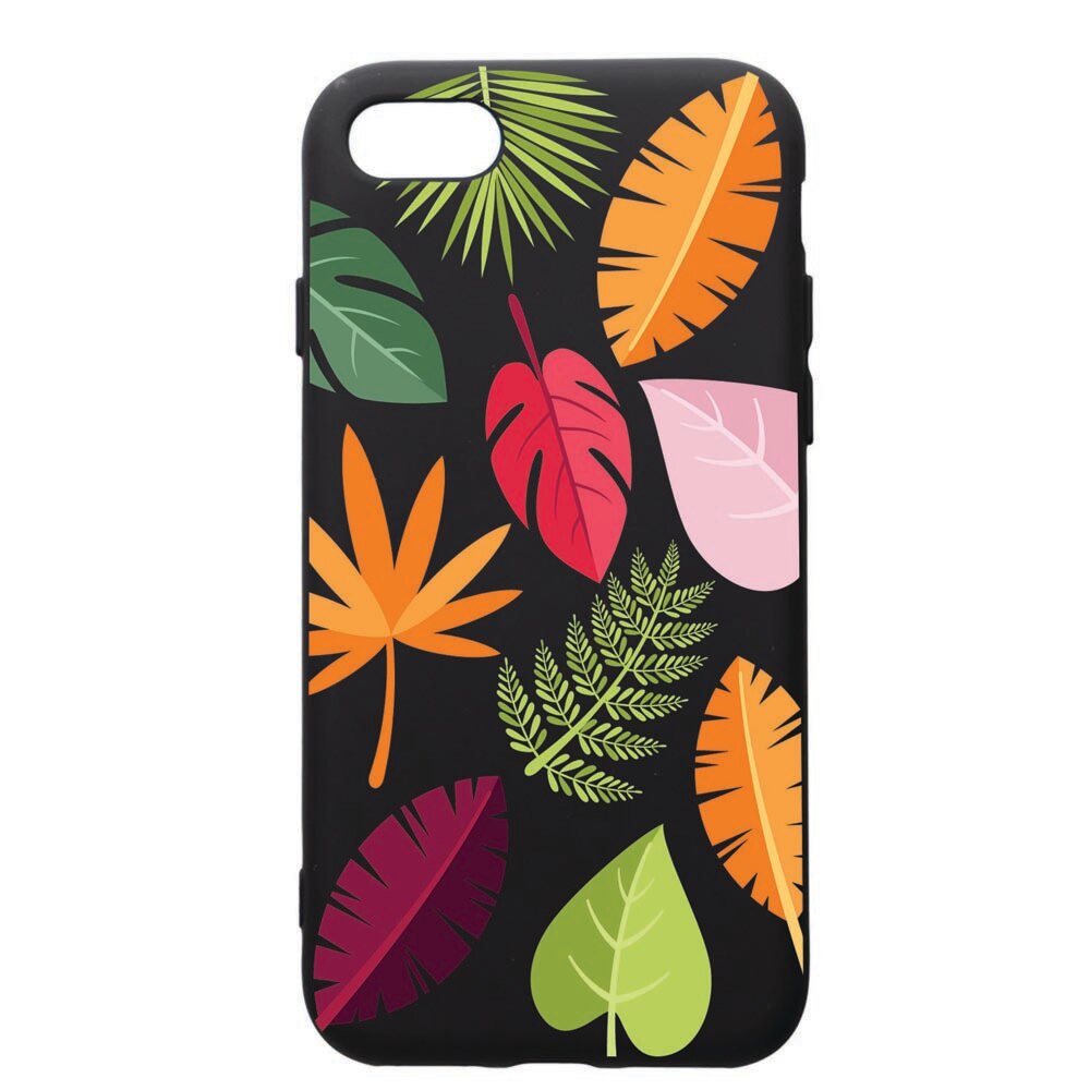 Husa de protectie Apple iPhone SE 2 / iPhone 8 / iPhone 7, Feathers, silicon, cu interiorul din material textil, protectie camera, PB151