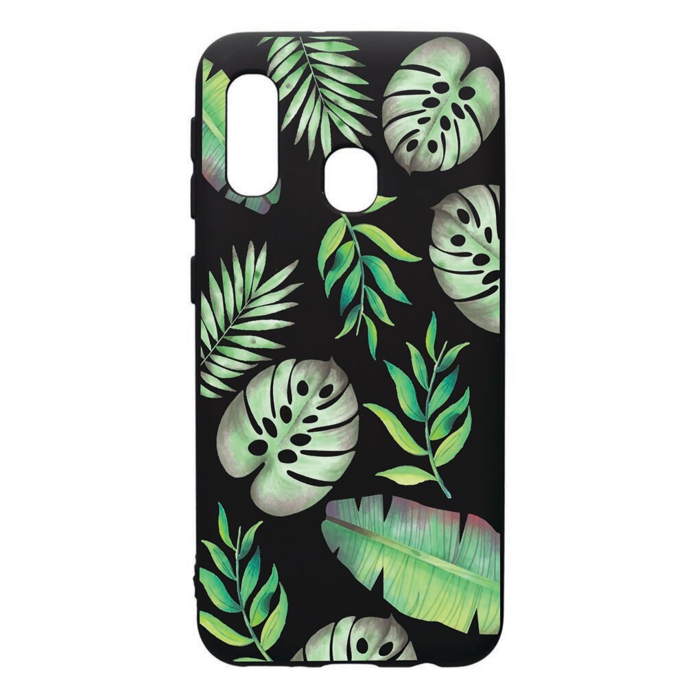 Husa de protectie Samsung Galaxy A20E, Tropical, silicon, cu interiorul din material textil, protectie camera, PB150