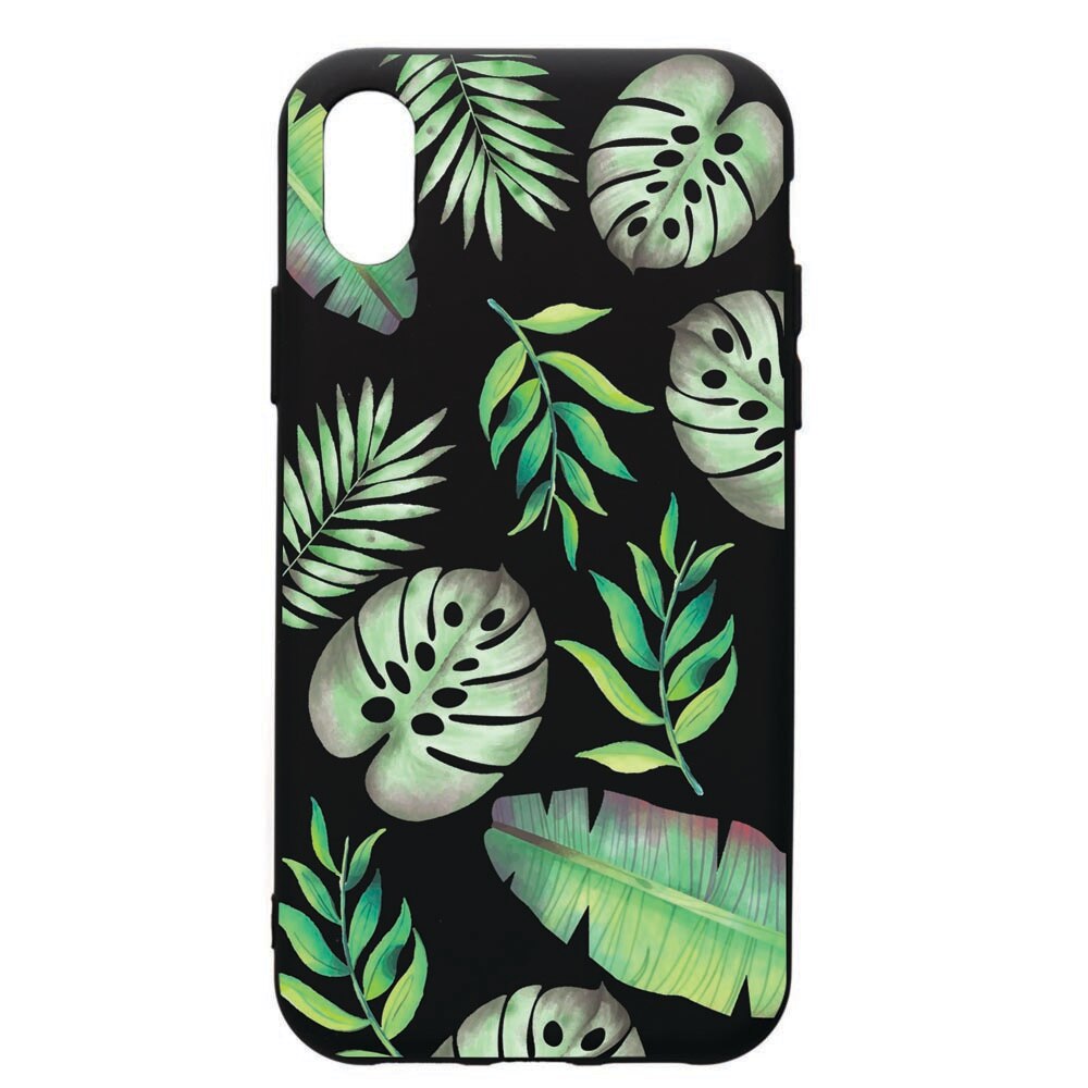 Husa de protectie Apple iPhone XR, Tropical, silicon, cu interiorul din material textil, protectie camera, PB150