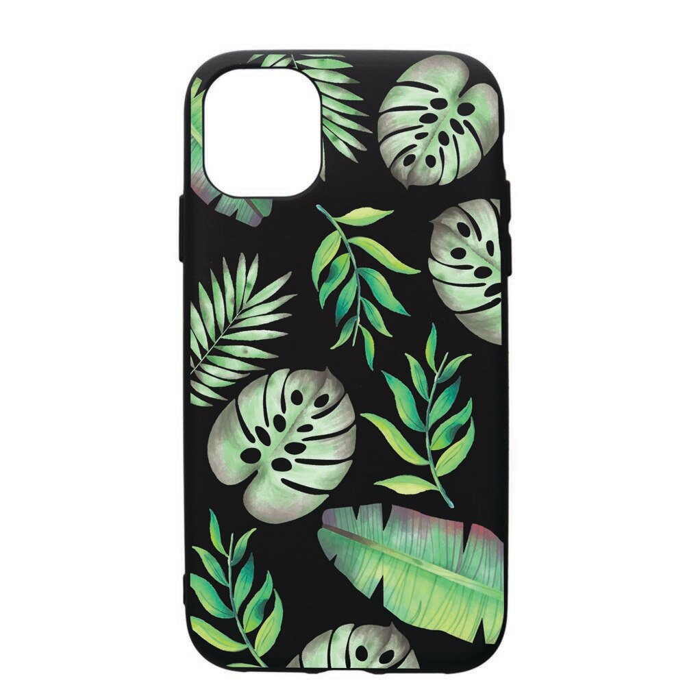 Husa de protectie Apple iPhone 11 Pro, Tropical, silicon, cu interiorul din material textil, protectie camera, PB150
