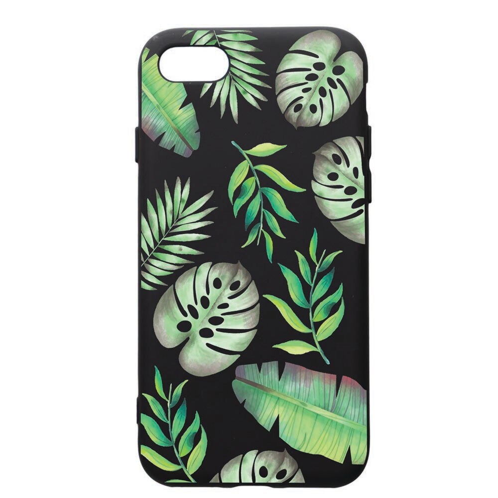 Husa de protectie Apple iPhone SE 2 / iPhone 8 / iPhone 7, Tropical, silicon, cu interiorul din material textil, protectie camera, PB150