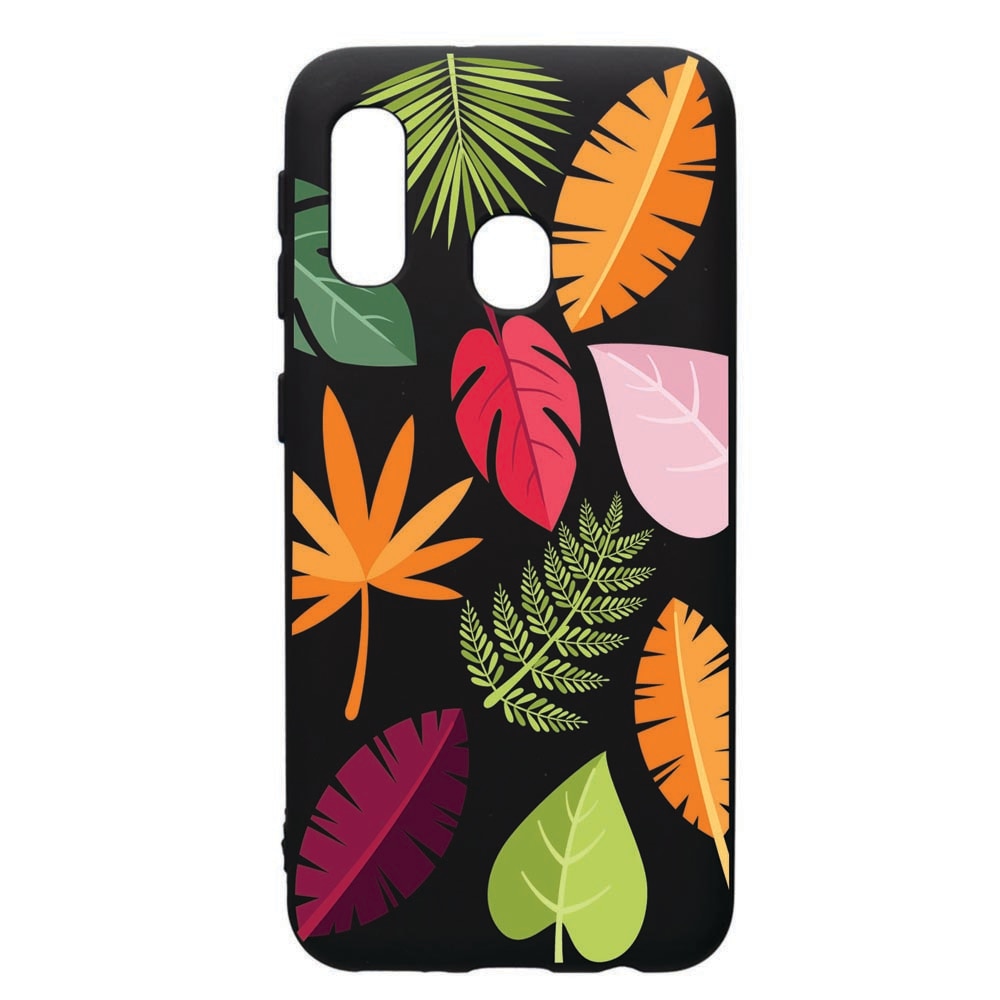 Husa de protectie Samsung Galaxy A20E, Feathers, silicon, cu interiorul din material textil, protectie camera, PB151