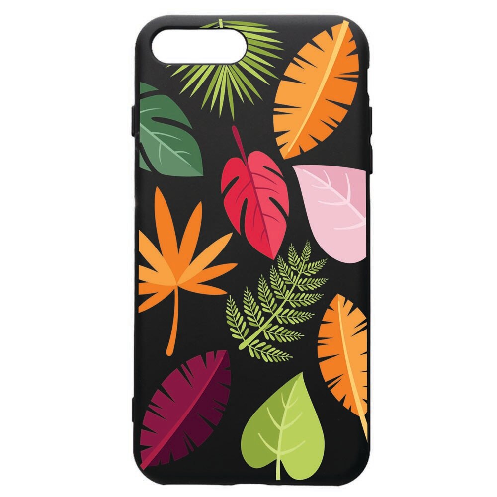 Husa de protectie Apple iPhone 8 Plus / iPhone 7 Plus, Feathers, silicon, cu interiorul din material textil, protectie camera, PB151