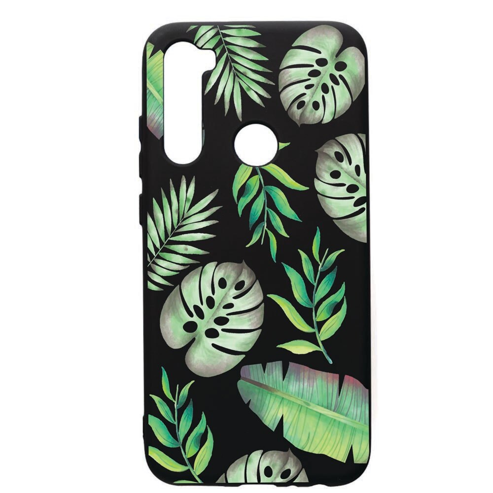 Husa de protectie Xiaomi Redmi Note 8, Tropical, silicon, cu interiorul din material textil, protectie camera, PB150