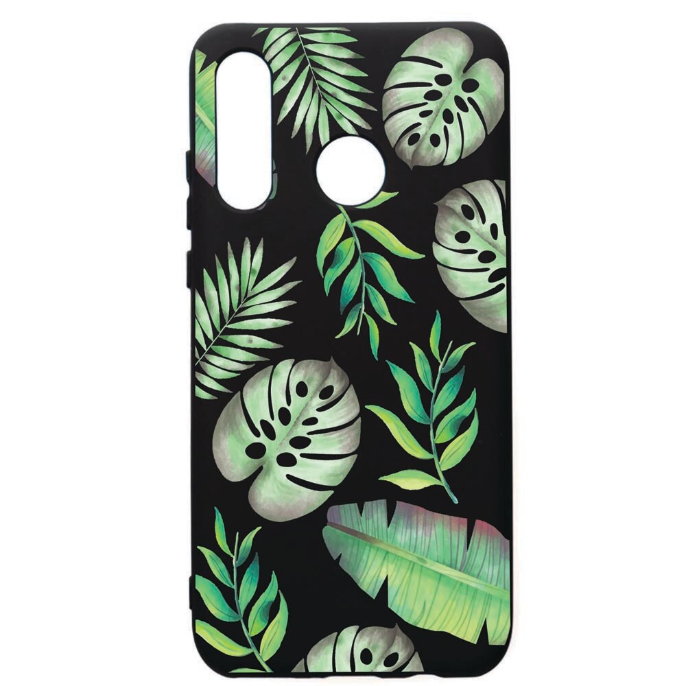 Husa de protectie Huawei P30 Lite, Tropical, silicon, cu interiorul din material textil, protectie camera, PB150