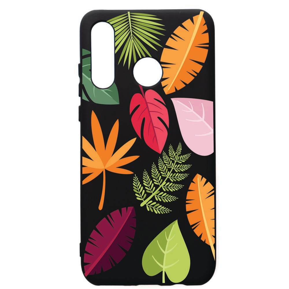 Husa de protectie Huawei P30 Lite, Feathers, silicon, cu interiorul din material textil, protectie camera, PB151