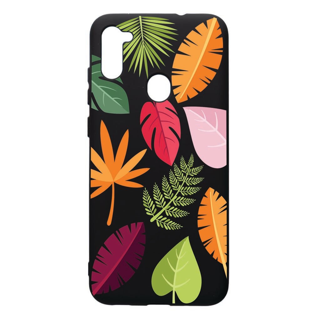 Husa de protectie Samsung Galaxy A11, Feathers, silicon, cu interiorul din material textil, protectie camera, PB151