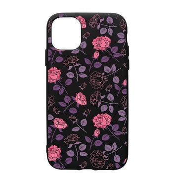 Husa de protectie Apple iPhone 12 Pro Max, Roses, silicon, cu interiorul din material textil, protectie camera, PB168 Husa de protectie Apple iPhone 12 Pro Max, Roses, silicon, cu interiorul din material textil, protectie camera, PB168