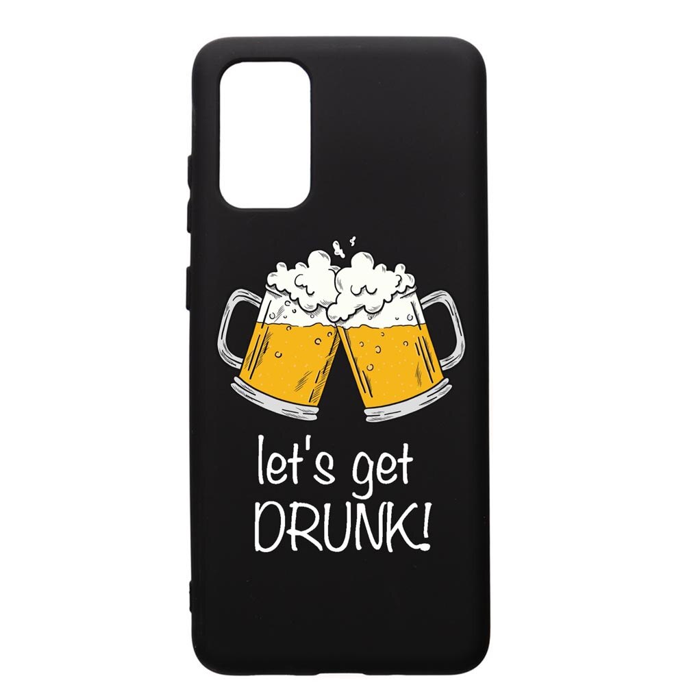 Husa de protectie Samsung Galaxy S20 Plus, Lets Get Drunk, silicon, cu interiorul din material textil, protectie camera, PB170
