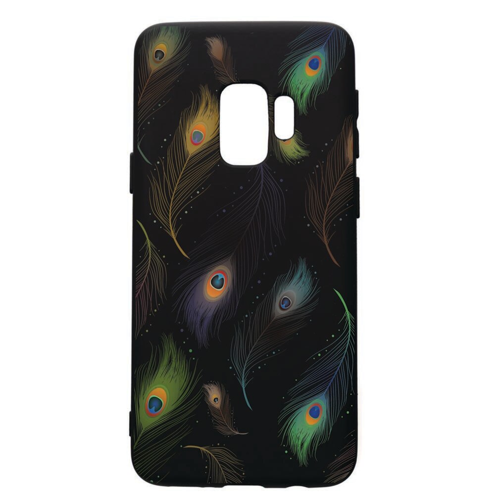Husa de protectie Samsung Galaxy S9, Peacock, silicon, cu interiorul din material textil, protectie camera, PB152